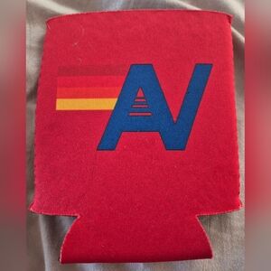 Aviator Nation Red Can Cooler with Surf Logo